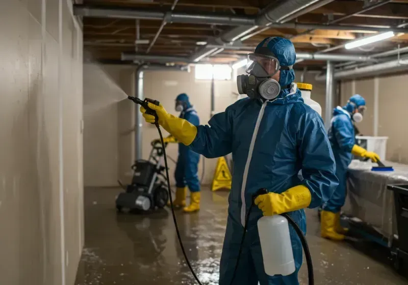 Basement Sanitization and Antimicrobial Treatment process in Somers, MT